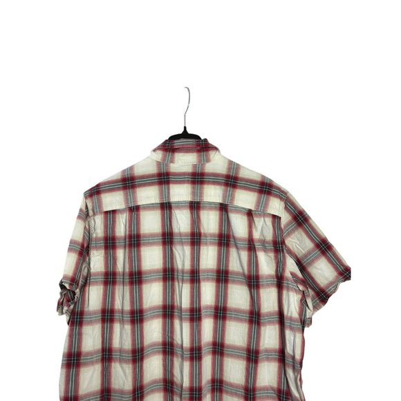 Carhartt Mens Loose Fit Plaid Cotton Button Down Collared Short Sleeve 2XL - Picture 5 of 9
